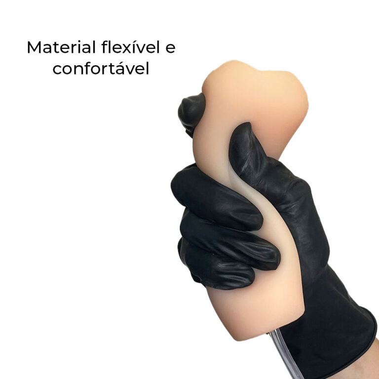 Masturbador masculino formato boca com bomba de sucção manual 14,5cm x 6,8cm - Imagem 11