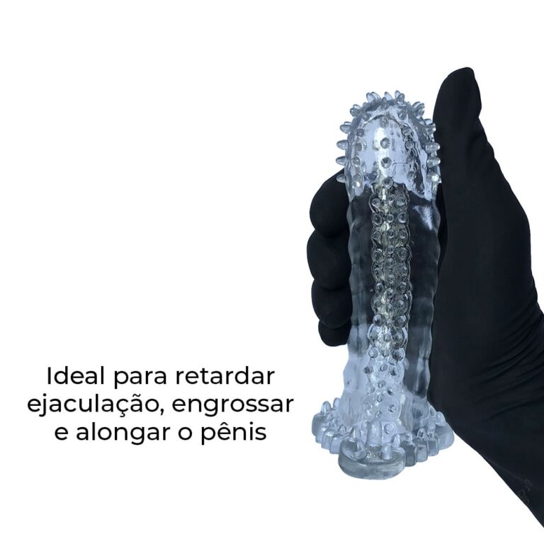 Capa Peniana 14cm x 4cm para Aumentar ou Engrossar o Pênis Transparente - Imagem 8