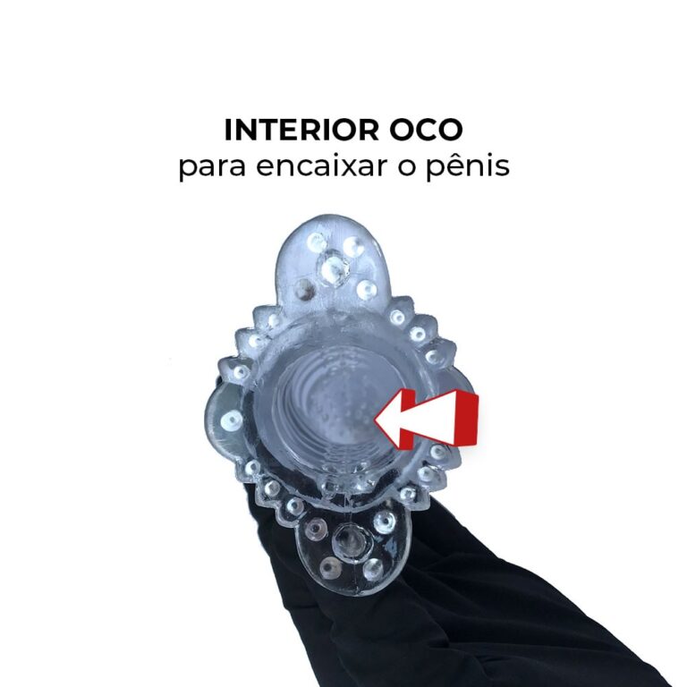 Capa Peniana 14cm x 4,2cm para Aumentar ou Engrossar o Pênis Transparente com Vibro - Imagem 4