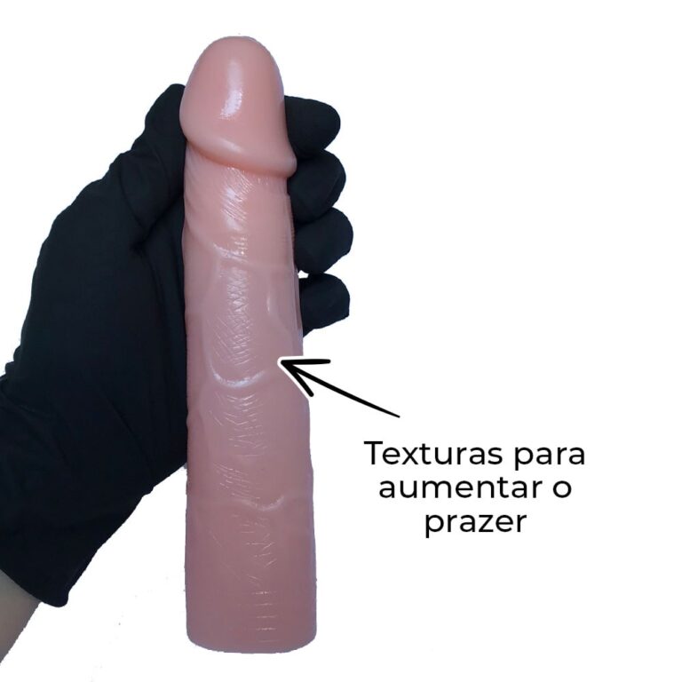 Capa Peniana 18cm x 4cm para Aumentar ou Engrossar o Pênis Bege - Imagem 7