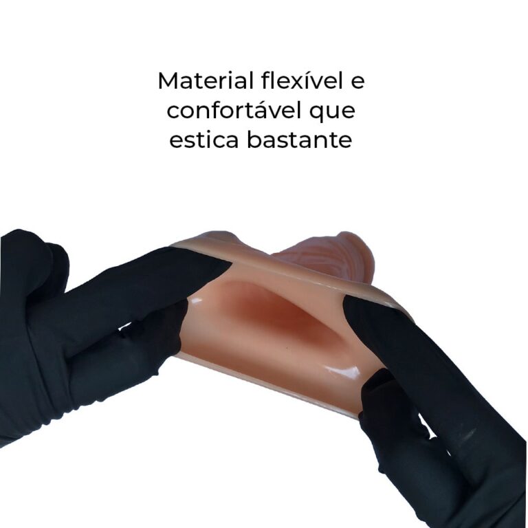 Capa Peniana 18cm x 4cm para Aumentar ou Engrossar o Pênis Bege - Imagem 4