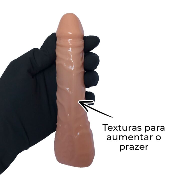 Capa Peniana 16cm x 4cm para Aumentar ou Engrossar o Pênis Bege - Imagem 5