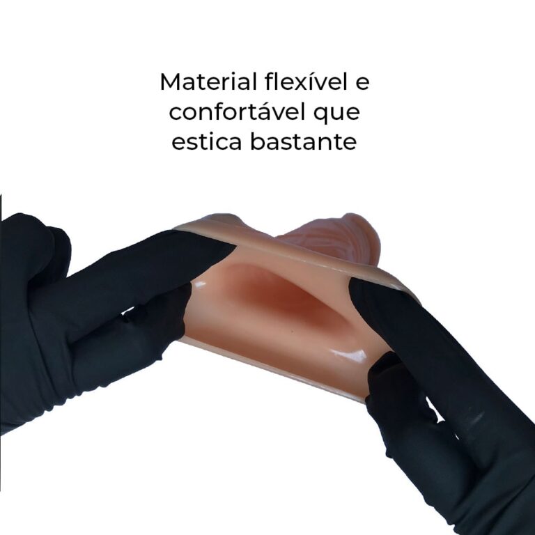Capa Peniana 16cm x 4cm para Aumentar ou Engrossar o Pênis Bege - Imagem 4