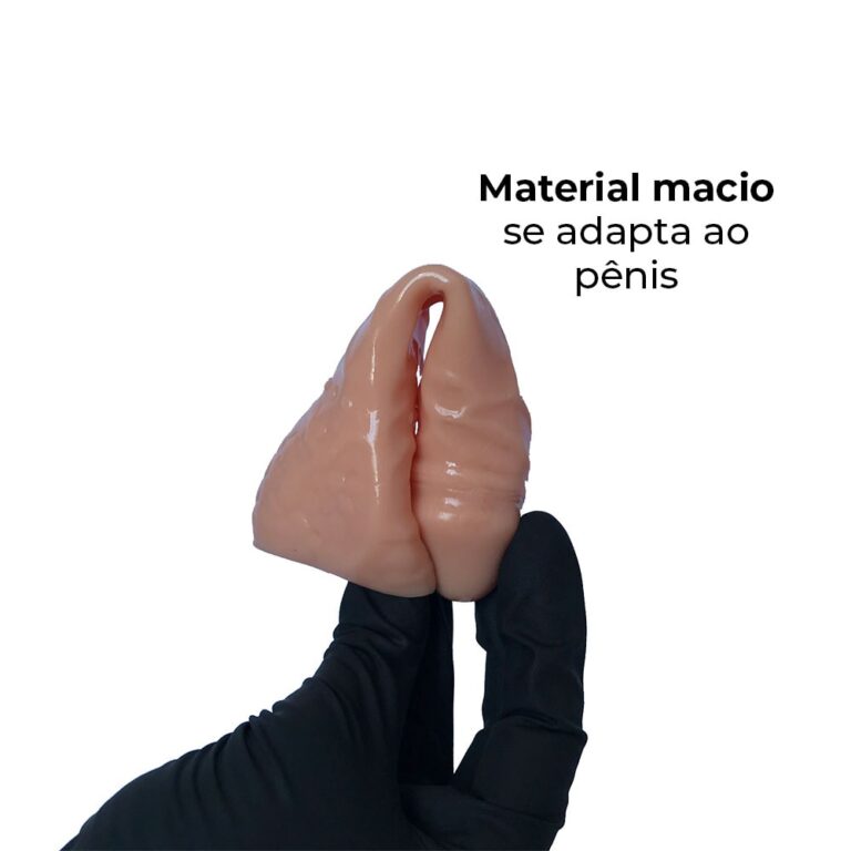 Capa Peniana 16cm x 4cm para Aumentar ou Engrossar o Pênis Bege - Imagem 7