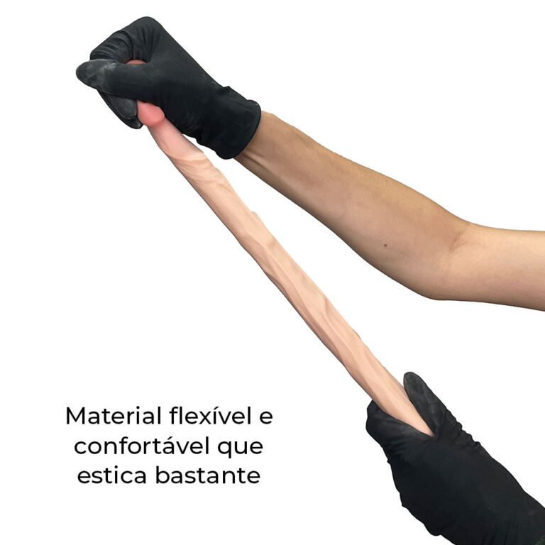 Capa Peniana 16cm x 4cm Realista/Cyberskin para Aumentar ou Engrossar o Pênis Bege - Imagem 9