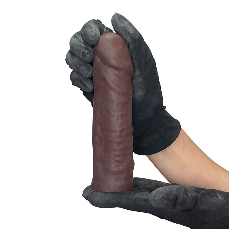 Capa Peniana 17cm x 4cm Realista/Cyberskin para Aumentar ou Engrossar o Pênis Marrom - Imagem 6