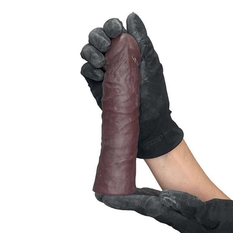 Capa Peniana 16cm x 4cm Realista/Cyberskin para Aumentar ou Engrossar o Pênis Marrom - Imagem 7