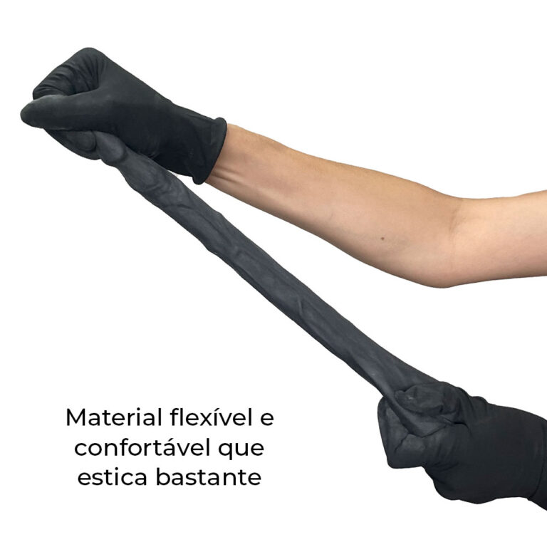 Capa Peniana 16cm x 4cm Realista/Cyberskin para Aumentar ou Engrossar o Pênis Preta - Imagem 12