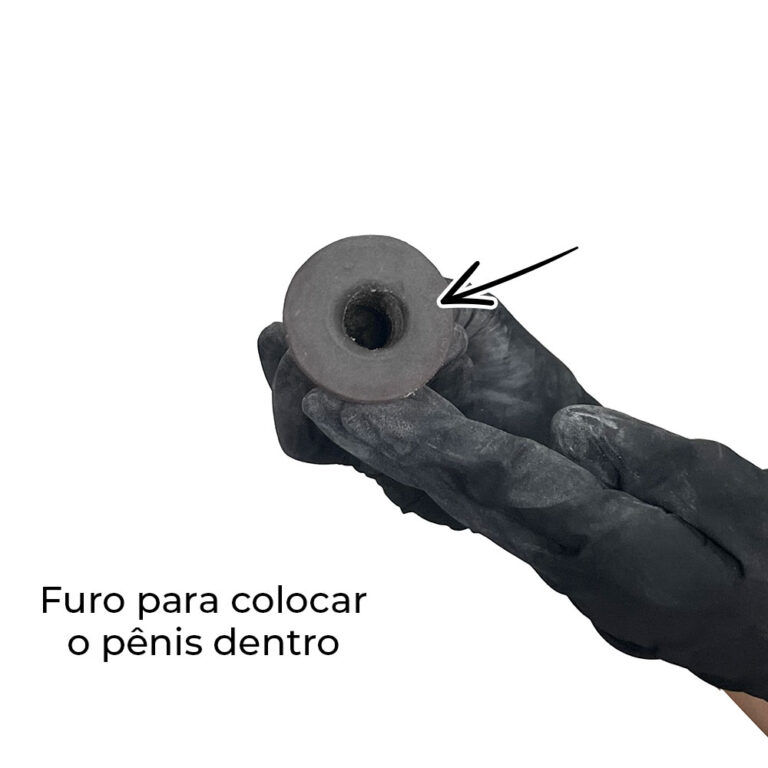Capa Peniana 16cm x 4cm Realista/Cyberskin para Aumentar ou Engrossar o Pênis Preta - Imagem 11