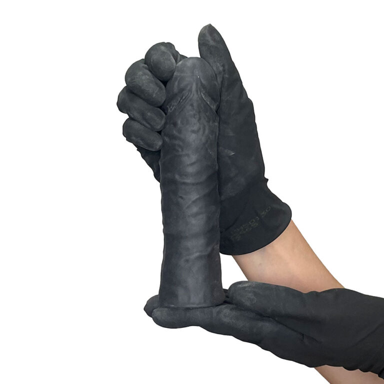 Capa Peniana 16cm x 4cm Realista/Cyberskin para Aumentar ou Engrossar o Pênis Preta - Imagem 7