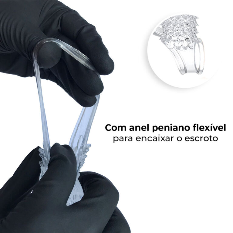 Capa Peniana 15cm x 3,8cm para Aumentar ou Engrossar o Pênis Transparente com Anel para Escroto - Imagem 4