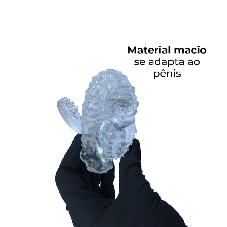 Capa Peniana 21cm x 3,8cm para Aumentar ou Engrossar o Pênis Transparente com Anel para Escroto - Imagem 8