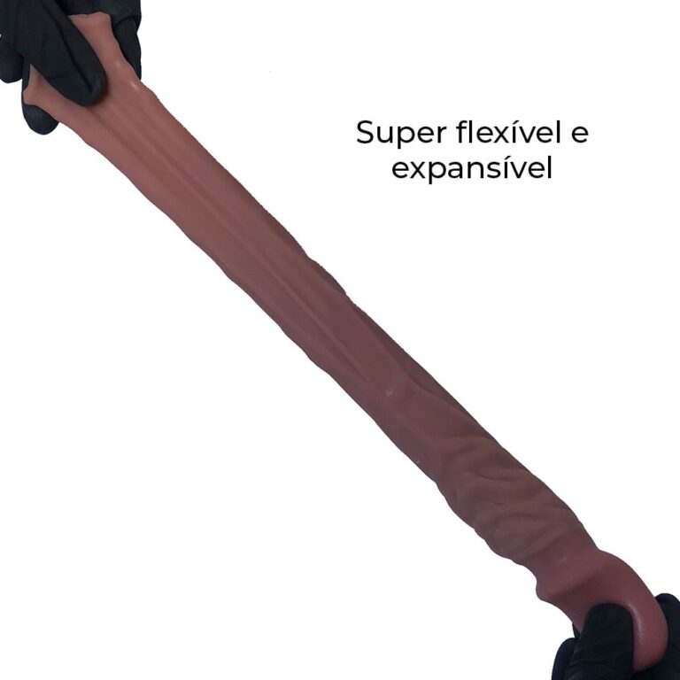 Capa Peniana 18,5cm x 3,6cm para Aumentar ou Engrossar o Pênis Marrom - Imagem 6