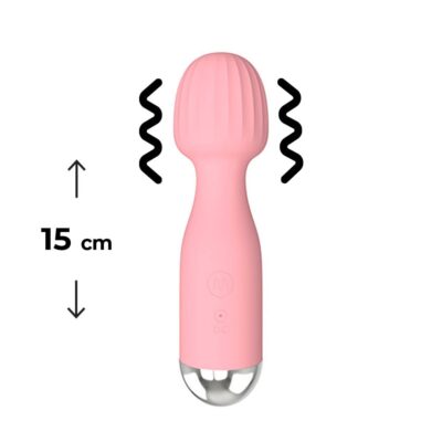 Vibrador Recarregável, aveludado com ponta arredondada 15cm x 4cm