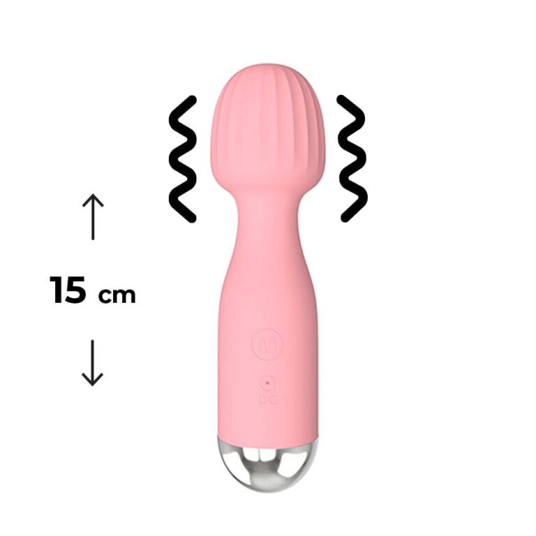 Vibrador Recarregável, aveludado com ponta arredondada 15cm x 4cm