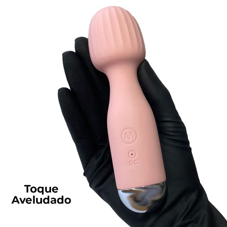 Vibrador Recarregável, aveludado com ponta arredondada 15cm x 4cm - Imagem 4