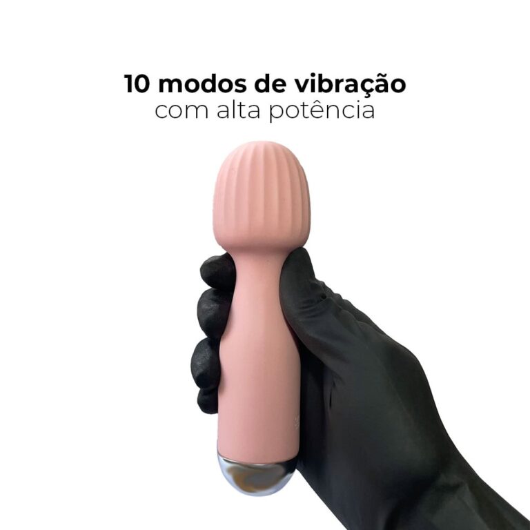 Vibrador Recarregável, aveludado com ponta arredondada 15cm x 4cm - Imagem 5