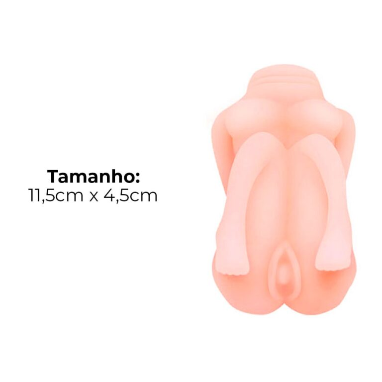 Masturbador masculino vagina com túnel interno texturizado 11,5cm x 4,5cm - Imagem 3