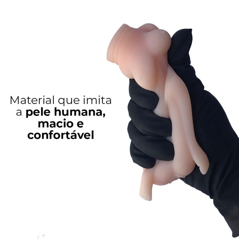 Masturbador masculino vagina com túnel interno texturizado 11,5cm x 4,5cm - Imagem 4