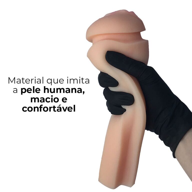 Masturbador masculino lanterna com vibro, túnel interno texurizado e entrada formato vagina 24cm x 9cm - Imagem 4