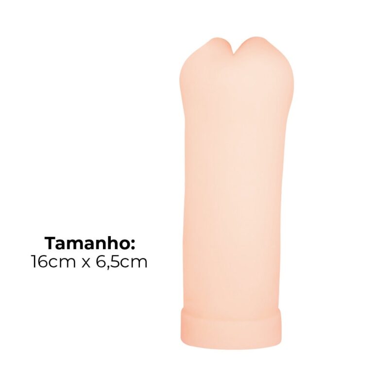 Masturbador masculino formato boca com túnel interno texturizado 16cm x 6,5cm - Imagem 3