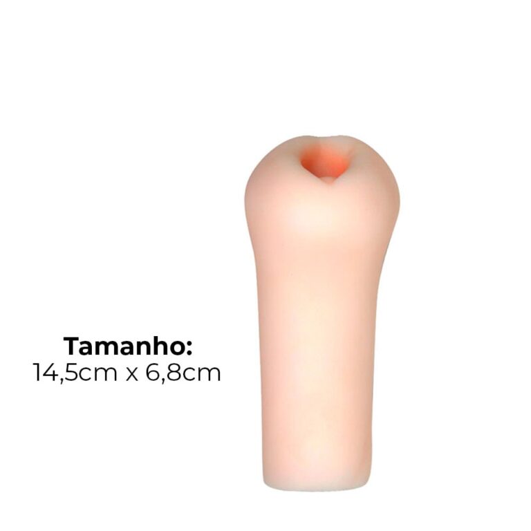 Masturbador masculino formato boca com bomba de sucção manual 14,5cm x 6,8cm - Imagem 3
