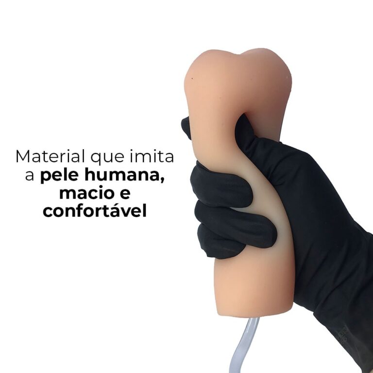 Masturbador masculino formato boca com bomba de sucção manual 14,5cm x 6,8cm - Imagem 4