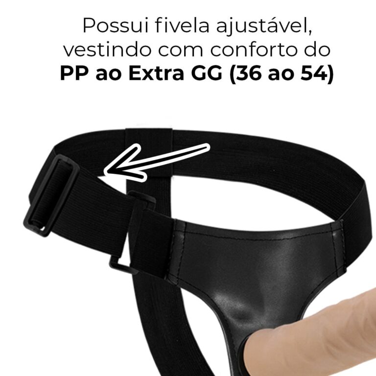 Cinta Peniana Cyberskin com Vértebra Interna 22cm x 4,5cm - Imagem 9