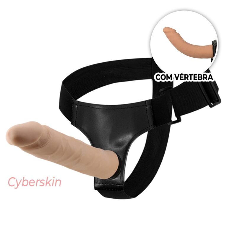 Cinta Peniana Cyberskin com Vértebra Interna 22cm x 4,5cm