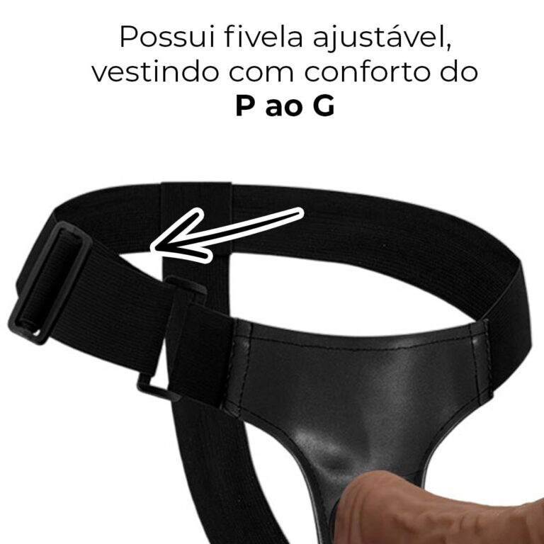 Cinta Peniana Cyberskin com Vértebra Interna 20,5cm x 4cm - Imagem 11