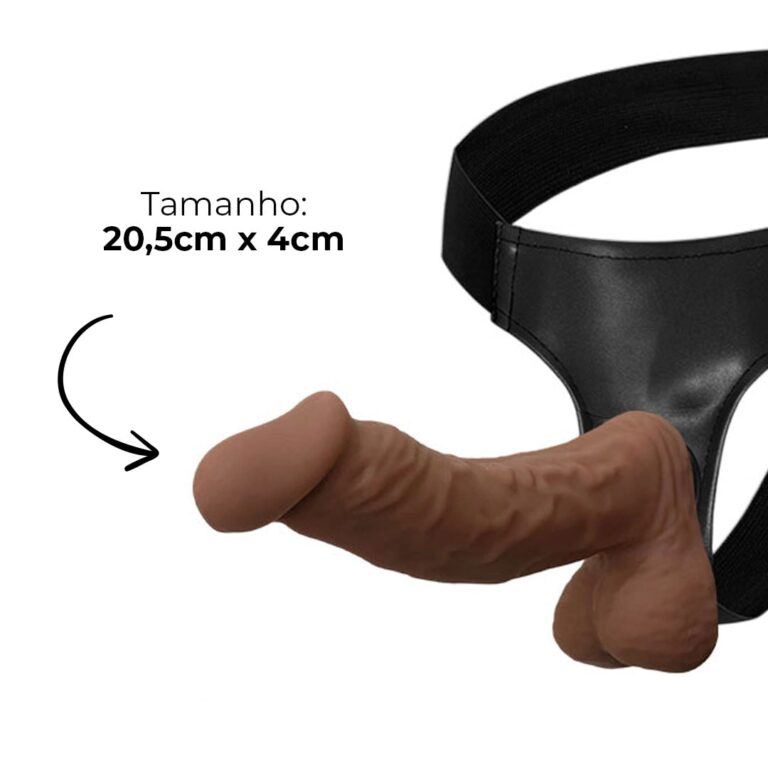 Cinta Peniana Cyberskin com Vértebra Interna 20,5cm x 4cm - Imagem 3