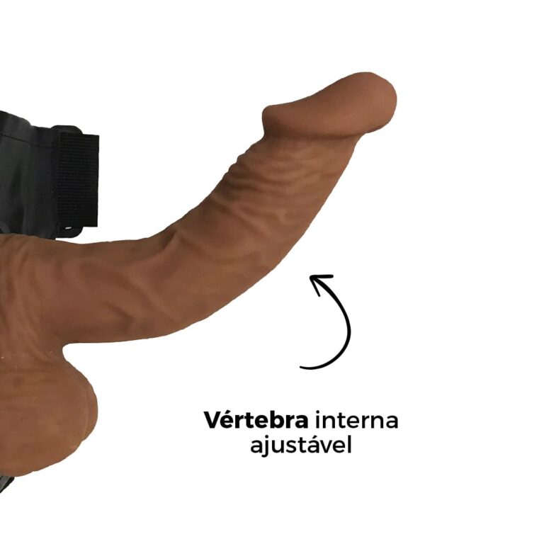 Cinta Peniana Cyberskin com Vértebra Interna 20,5cm x 4cm - Imagem 10