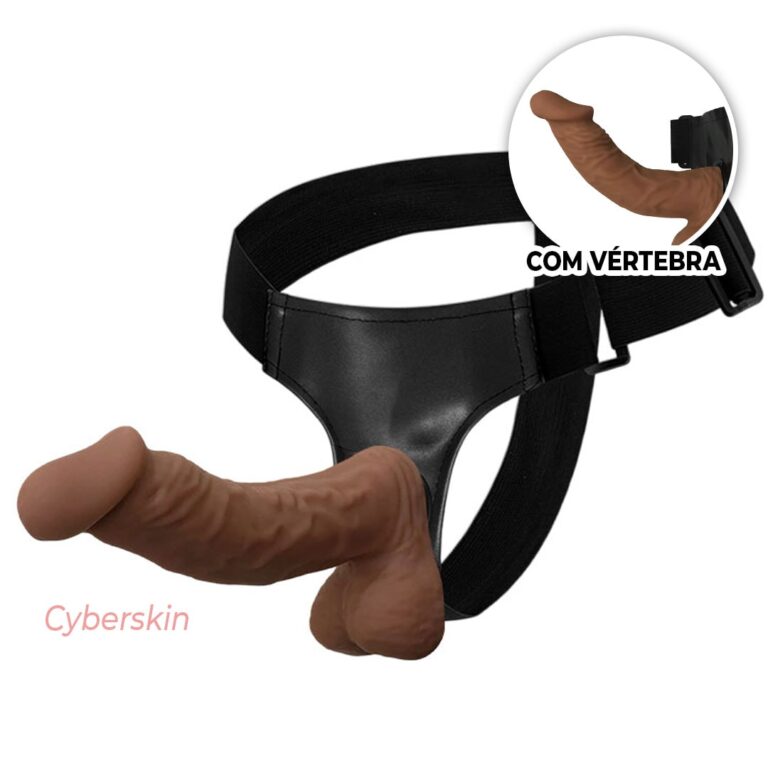 Cinta Peniana Cyberskin com Vértebra Interna 20,5cm x 4cm