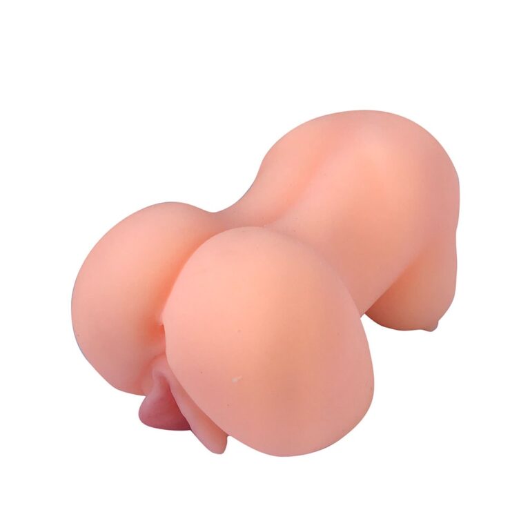 Masturbador masculino com seios e vagina com túnel interno texturizado com Vibração 16,5cm x 9,5cm - Imagem 9