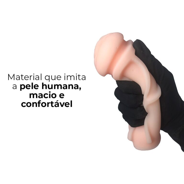 Masturbador masculino vagina com túnel interno texturizado 15cm x 6cm - Imagem 4