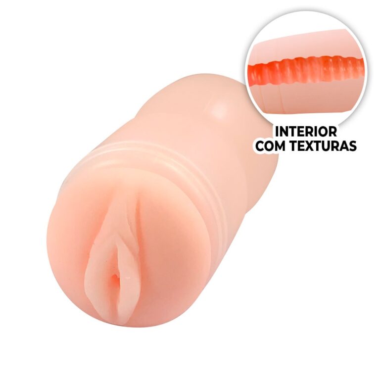 Masturbador masculino vagina com túnel interno texturizado 15cm x 6cm