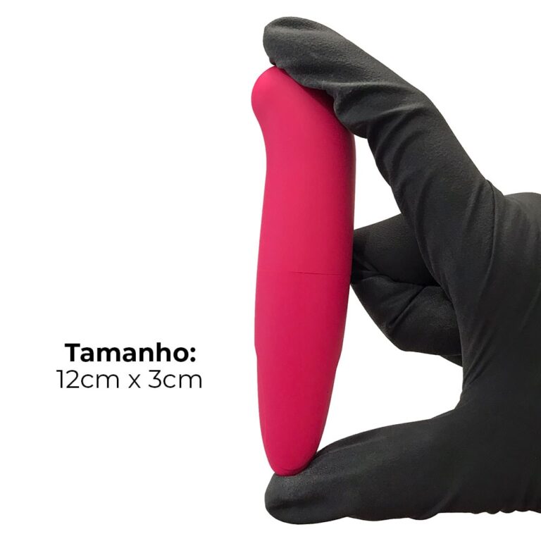 Vibrador Ponto G, aveludado com ponta levemente curvada 12cm x 3cm - Imagem 3