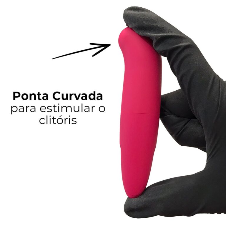 Vibrador Ponto G, aveludado com ponta levemente curvada 12cm x 3cm - Imagem 4