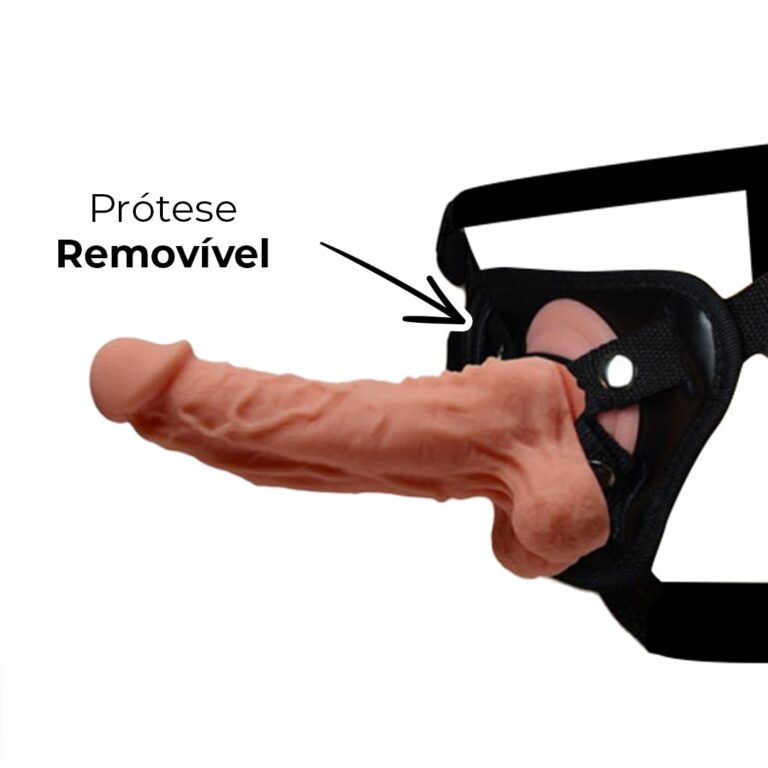 Cinta Peniana MARS DILDO Cyberskin com Vértebra Interna 17cm x 3,5cm - Imagem 10