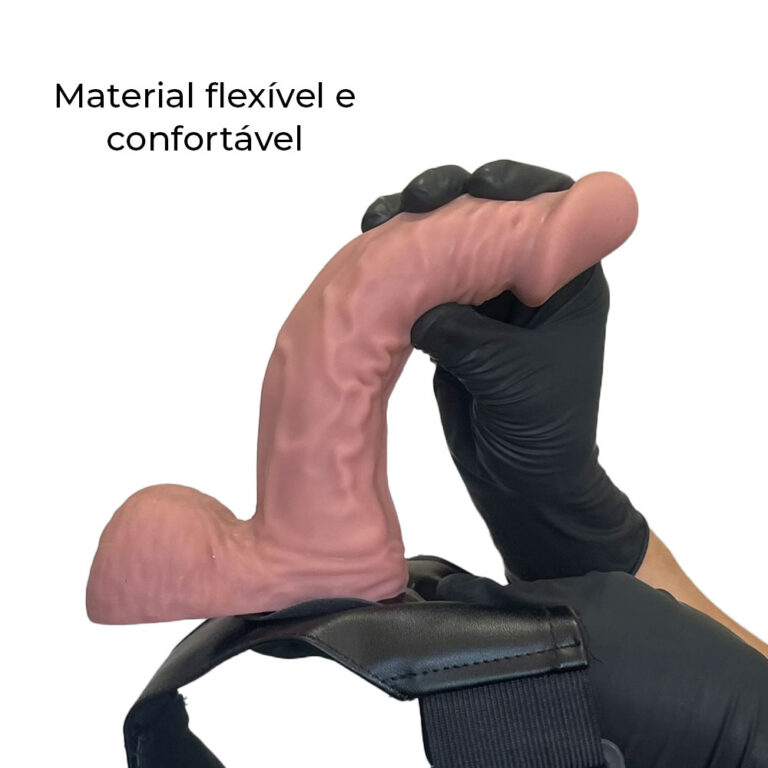 Cinta Peniana Cyberskin com Vértebra Interna 20,5cm x 4cm - Imagem 6