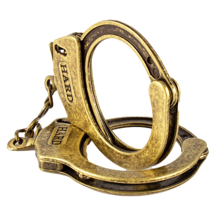 Algema em Metal Ouro Velho com Chave