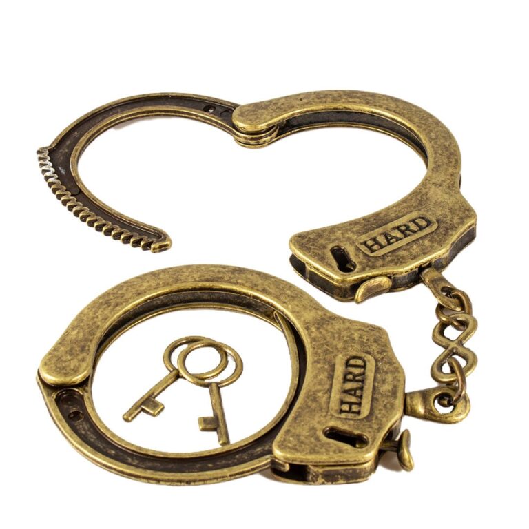 Algema em Metal Ouro Velho com Chave - Imagem 2