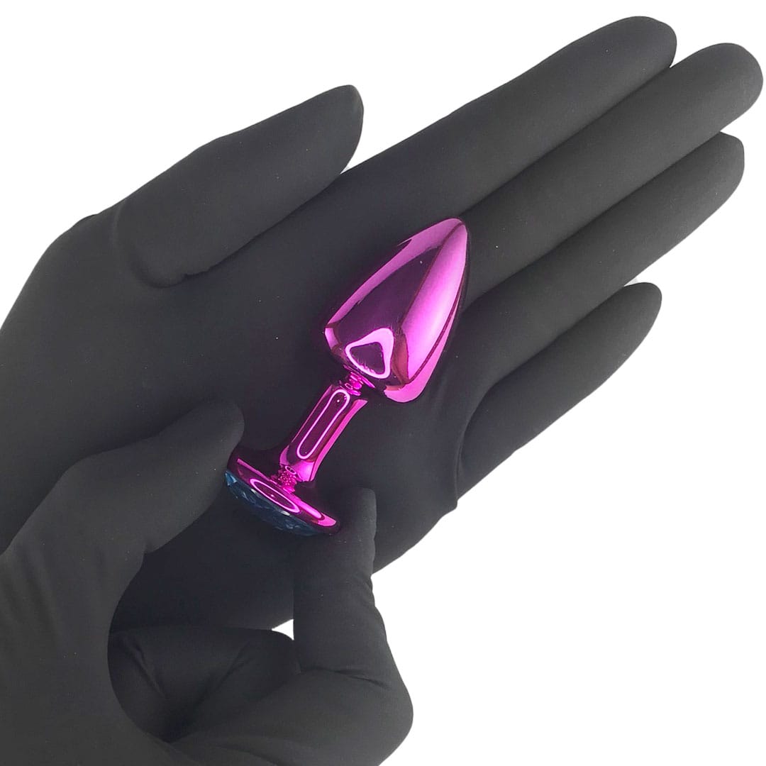 Kit Plug Anal 3 Tamanhos P, M e G Rosa com Pedra Surpresa – Feito em Metal - Imagem 5