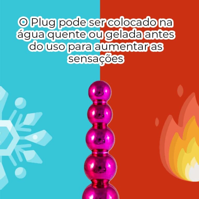 Plug Anal Escalonado 5 Esferas de 1,5cm a 3cm, 15cm de comprimento Rosa -  Feito em Metal - Filhos de Afrodite Loja das Cintas Penianas