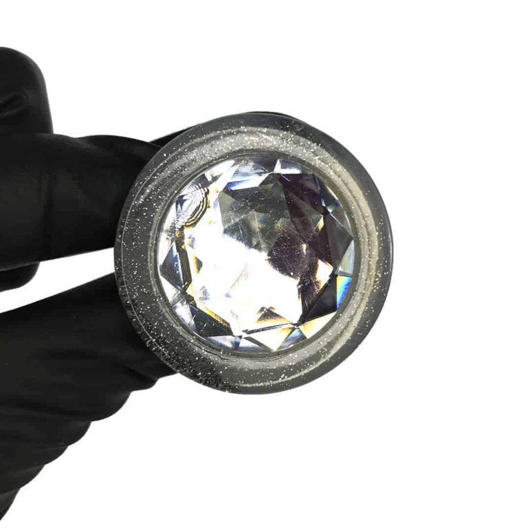 Plug Anal G 9cm x 4cm Prata Com Glitter - Feito em ABS HA167C - Imagem 7