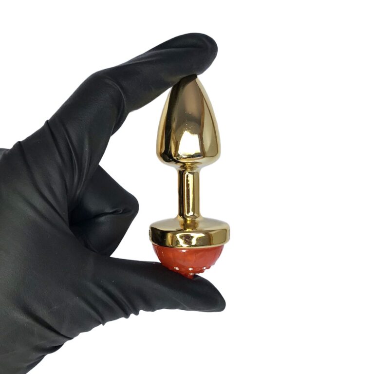 Plug Anal P 6,5cm x 2,5cm com Luz de Led (Piscante) Dourado – Feito em ABS - Imagem 6