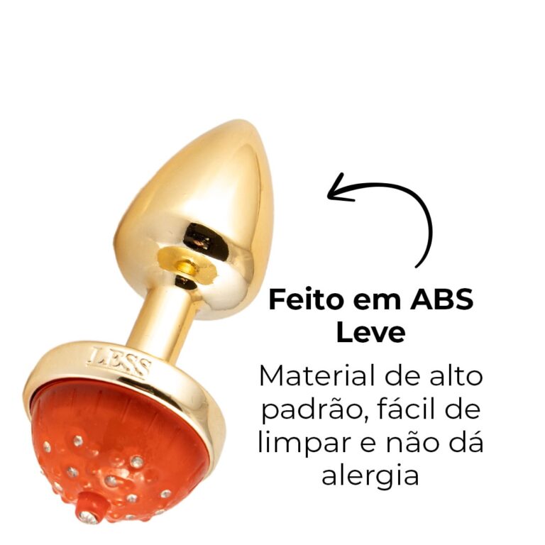 Plug Anal P 6,5cm x 2,5cm com Luz de Led (Piscante) Dourado – Feito em ABS - Imagem 9