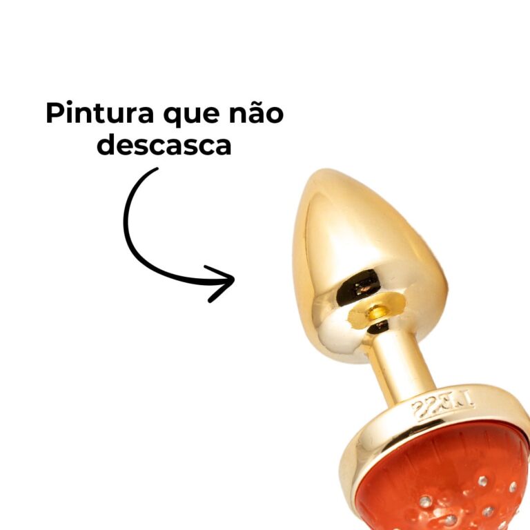 Plug Anal P 6,5cm x 2,5cm com Luz de Led (Piscante) Dourado – Feito em ABS - Imagem 8