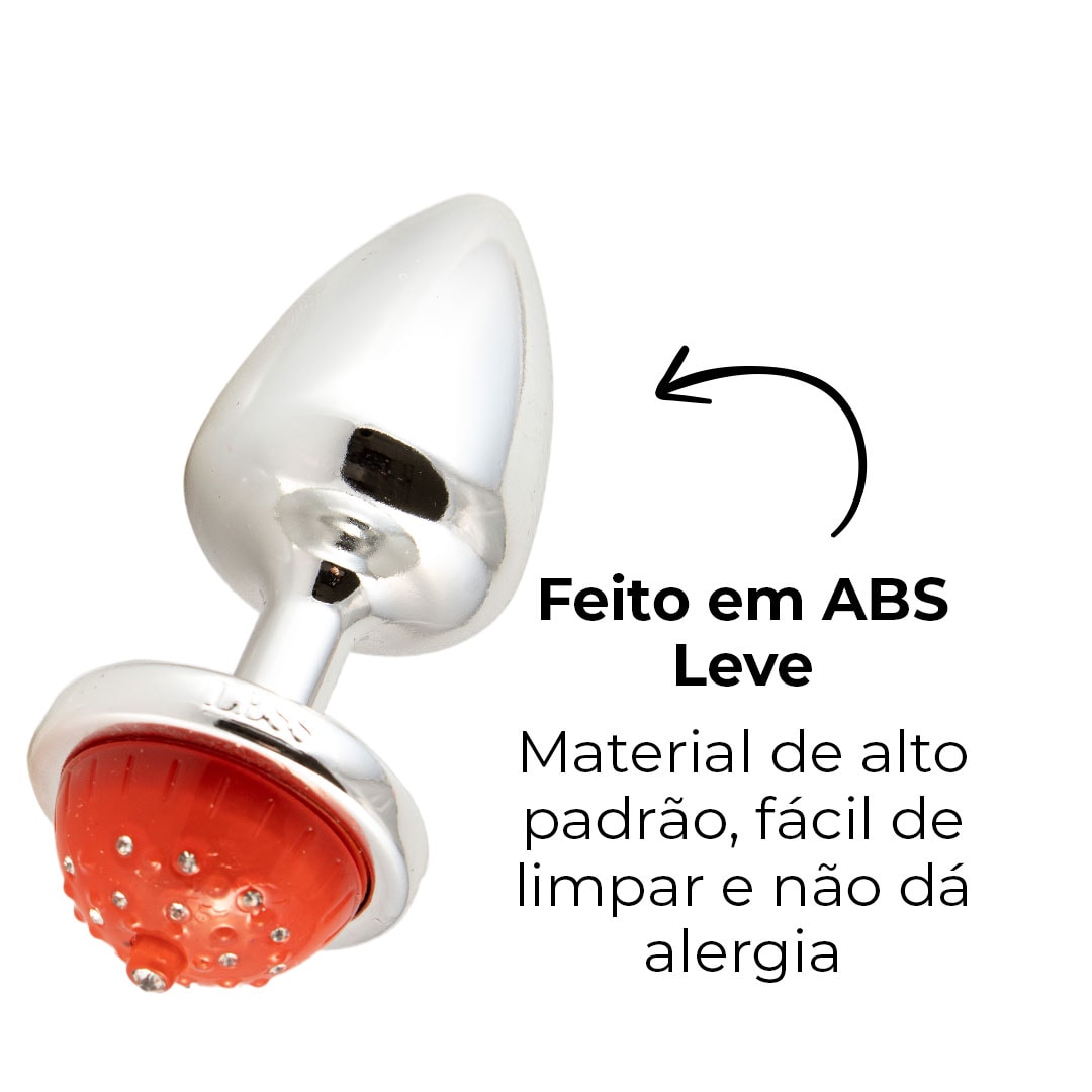 Plug Anal M 7,5cm x 3,5cm com Luz de Led (Piscante) Cromado – Feito em ABS - Imagem 12