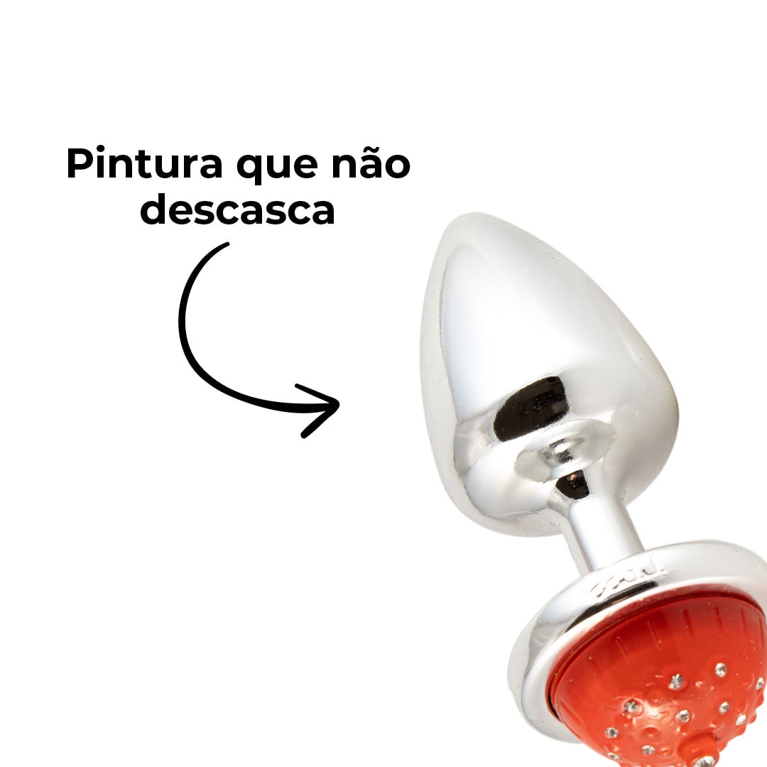 Plug Anal M 7,5cm x 3,5cm com Luz de Led (Piscante) Cromado – Feito em ABS - Imagem 13